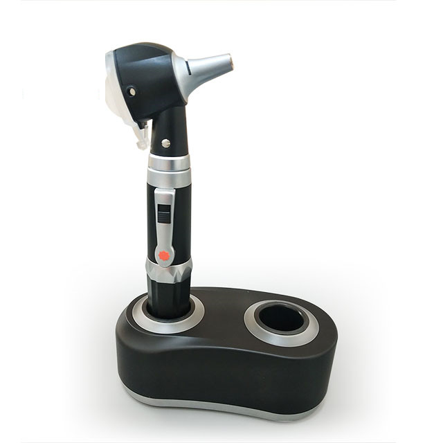 Otoscope à fibre optique portable avec chargeur pour diagnostic ORL