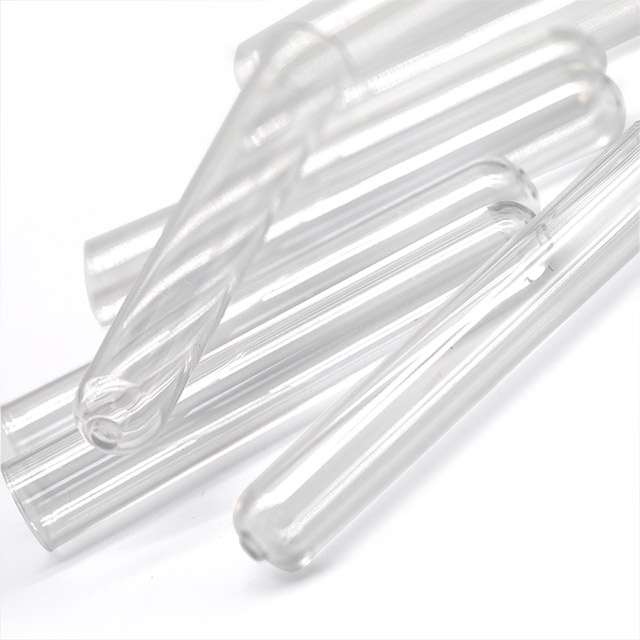 Tube à essai en verre transparent de haute qualité avec bouchons à vis